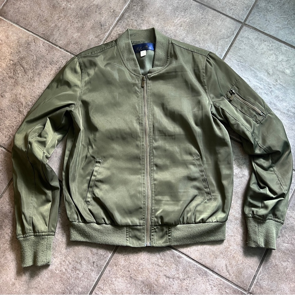 Blue Rain Bomber Jacket.